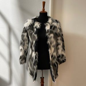 Fake fur coat, size XS